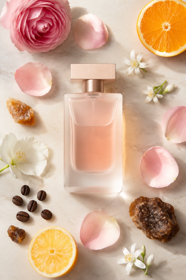 AI-generated ingredient flat-lay marketing visual